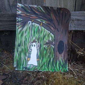 Ghost on the tree swing Painting